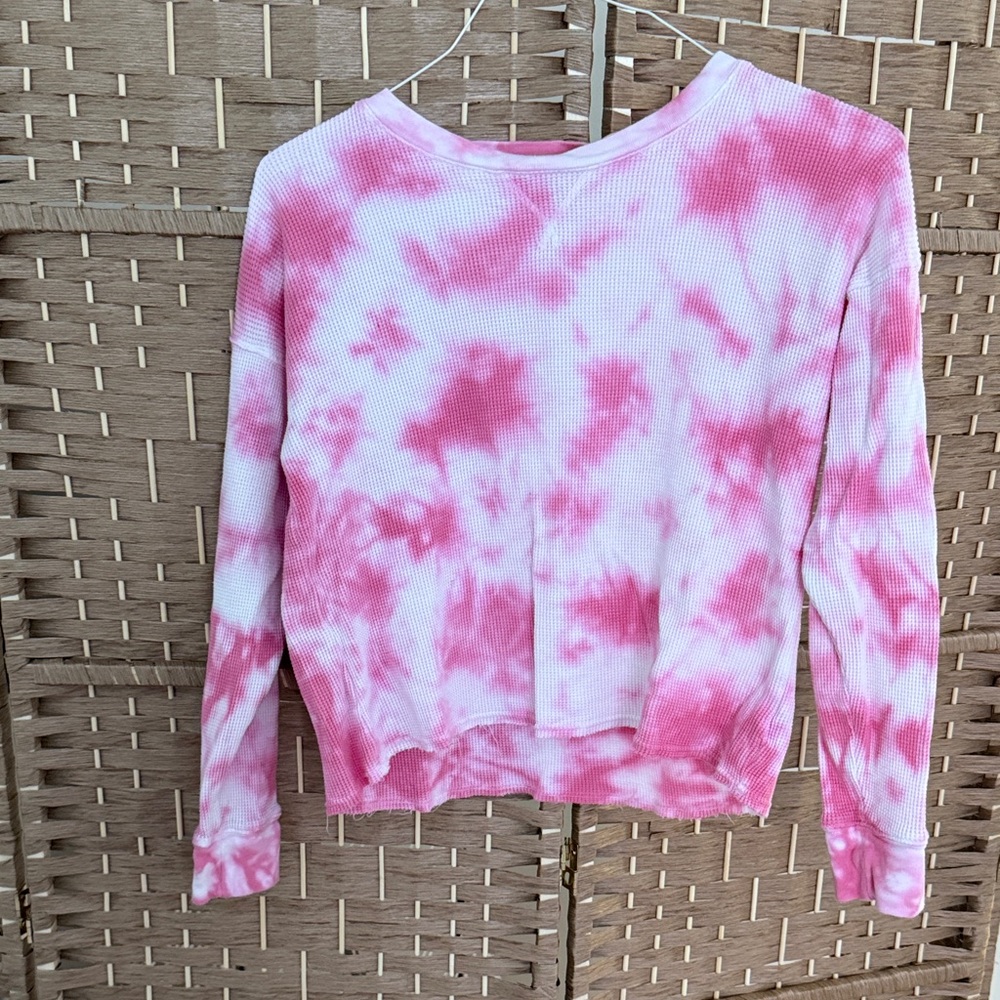Splendid size small waffle Tie-Dye Women's Top